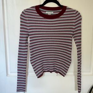 American Eagle fitted striped sweater
